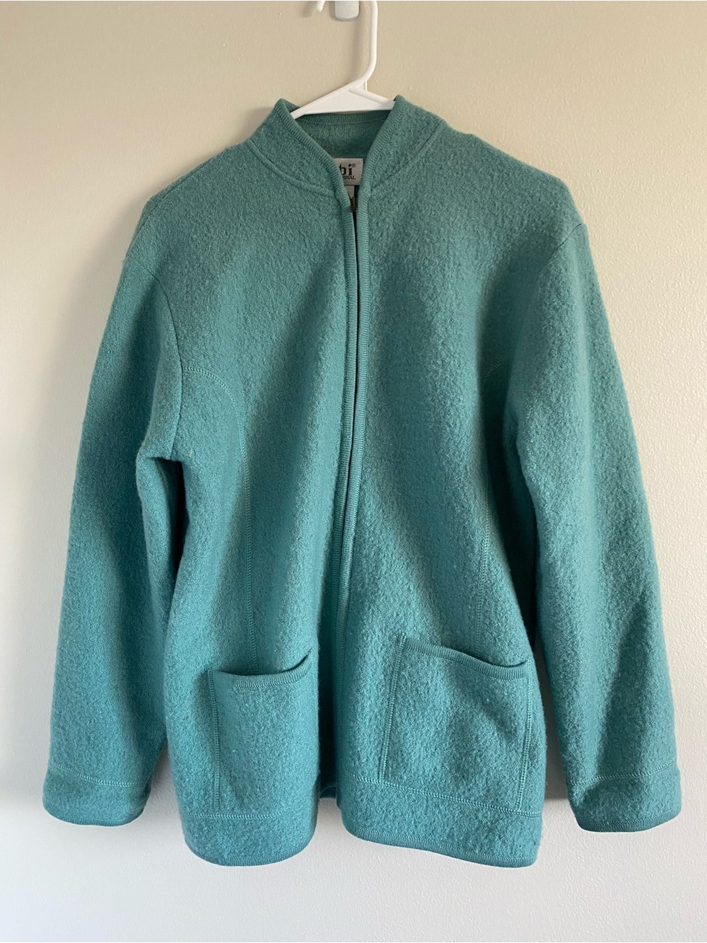 Tabi International Aqua Wool Zip-Up Sweater